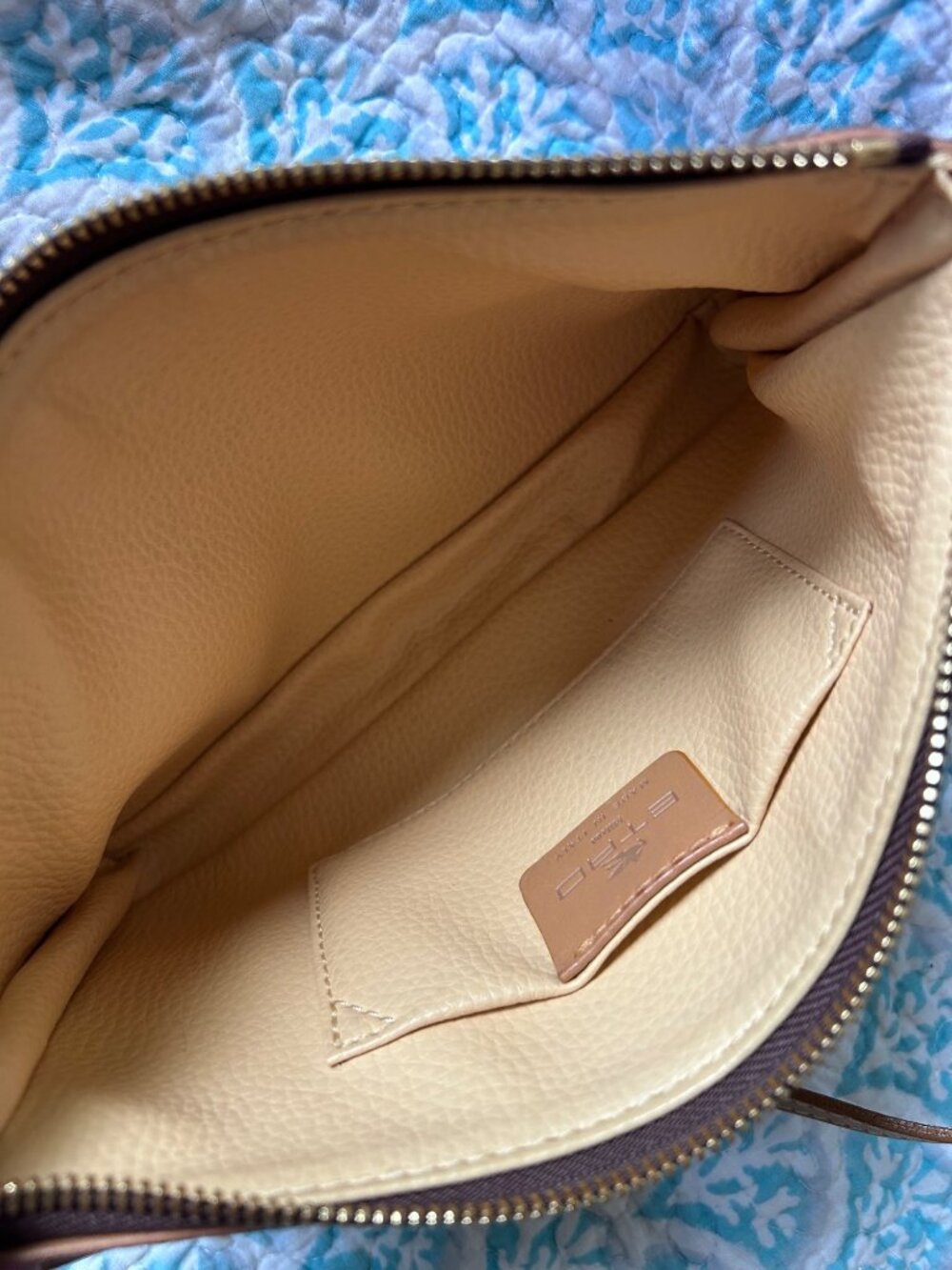 Vintage Etro Milano Paisley Mini Shoulder Bag Brown Coated Canvas Leather Italy - Picture 6 of 7